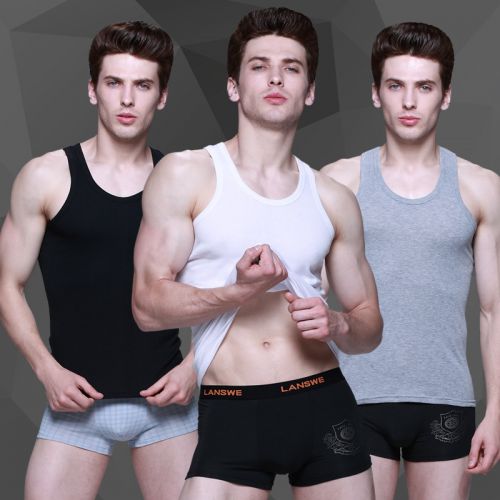 Débardeur homme maillot de corps en coton pour été - Ref 1593636