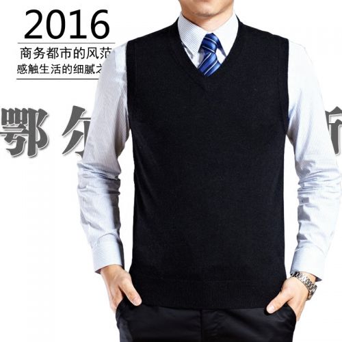 Débardeur homme Woolen gilet en cachemire pour automne - Ref 1593679