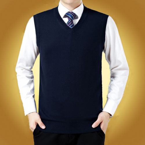 Débardeur homme Woolen gilet en cachemire pour automne - Ref 1593682