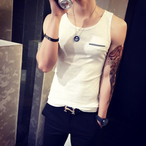 Débardeur homme maillot de corps en coton pour été - Ref 1596239