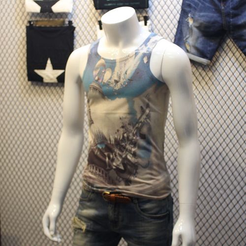 Débardeur homme maillot de corps en coton ammoniac pour été - Ref 1596365