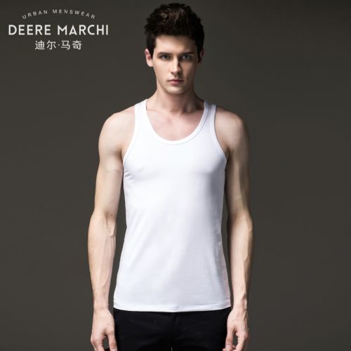 Débardeur homme maillot de corps DEERE MARCHI en coton ammoniac pour été - Ref 1596709