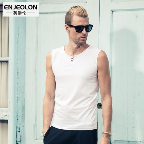 Débardeur homme maillot de corps ENJEOLON Coton fibre élastique polyuréthane spandex pour été - Ref 1596725