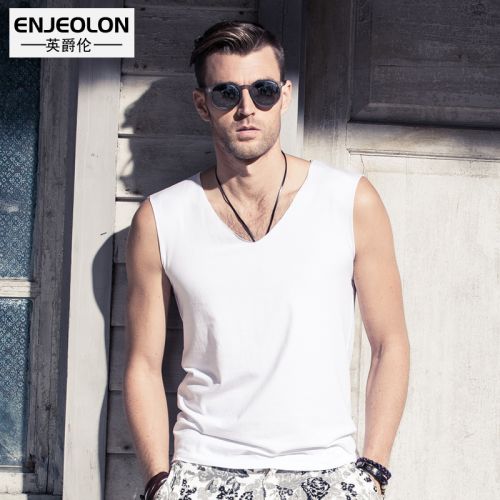 Débardeur homme maillot de corps ENJEOLON Coton fibre élastique polyuréthane spandex pour été - Ref 1596731