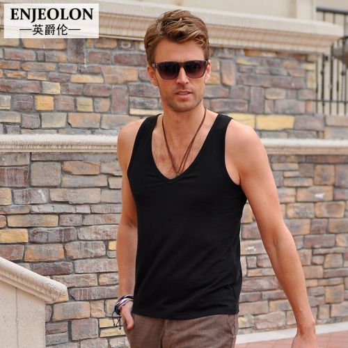Débardeur homme maillot de corps ENJEOLON Coton fibre élastique polyuréthane spandex pour été - Ref 1596734