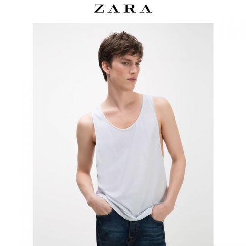 Débardeur homme maillot de corps ZARA coton pour printemps - Ref 1596762