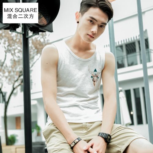 Débardeur homme maillot de corps MIXSQUARE en coton pour été - Ref 1596881