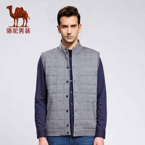 Débardeur homme Cotton vest CAMEL fibres de polyacrylonitrile acrylique polyamide nylon laine pour hiver - Ref 1596891