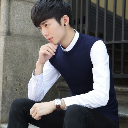 Débardeur homme Woolen gilet pour automne - Ref 1596909