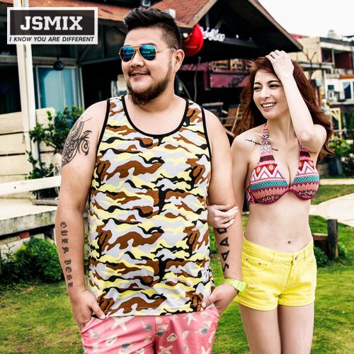 Débardeur homme maillot de corps JSMIX Polyester fibre élastique polyuréthane spandex pour été - Ref 1596967