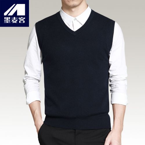 Débardeur homme Woolen gilet MMAICCO en laine pour automne - Ref 1596992