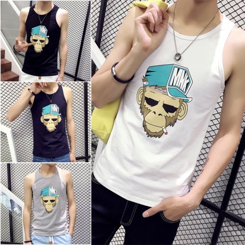 Débardeur homme maillot de corps Coton polyester polyuréthane élastique fibre spandex pour été - Ref 1597035