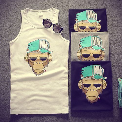 Débardeur homme maillot de corps Coton polyester polyuréthane élastique fibre spandex pour été - Ref 1597037