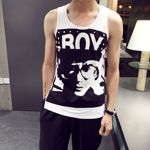 Débardeur homme maillot de corps fibres viscose rayonne polyuréthane élastique fibre spandex pour été - Ref 1597055