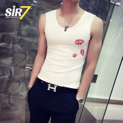 Débardeur homme maillot de corps SIR7 Coton, fibre élastique polyuréthane spandex pour été - Ref 1597088