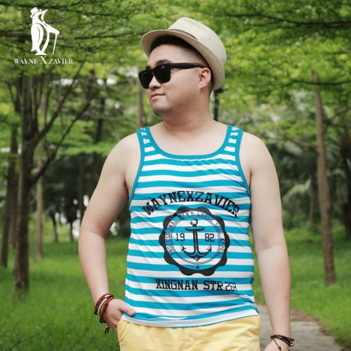 Débardeur homme maillot de corps WAYNEXZAVIER les fibres viscose rayonne polyuréthane élastique fibreux spandex pour été - Ref 1597306