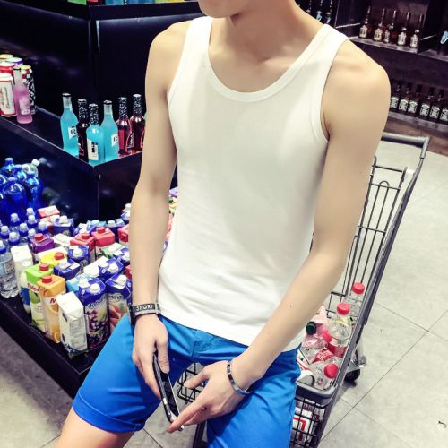 Débardeur homme maillot de corps SICRIT Coton fibre élastique polyuréthane spandex pour été - Ref 1597495