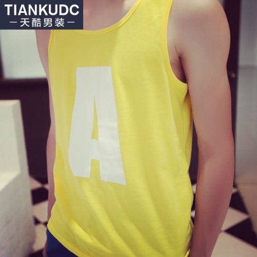 Débardeur homme maillot de corps TIANKU DC Coton fibre polyester pour été - Ref 1597504