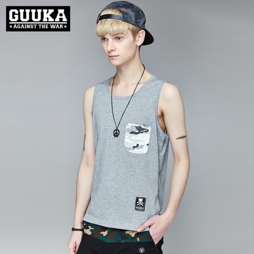 Débardeur homme maillot de corps GUUKA en coton pour été - Ref 1597617