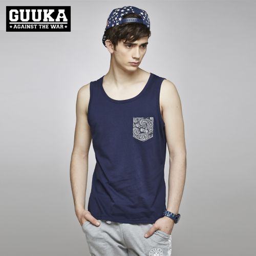 Débardeur homme maillot de corps GUUKA en coton pour été - Ref 1597618