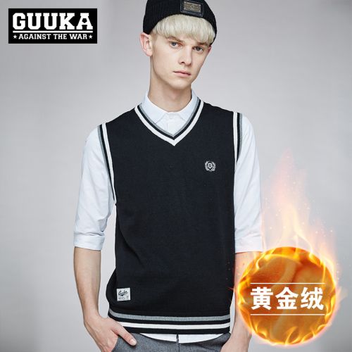 Débardeur homme Woolen gilet GUUKA en coton pour hiver - Ref 1597622