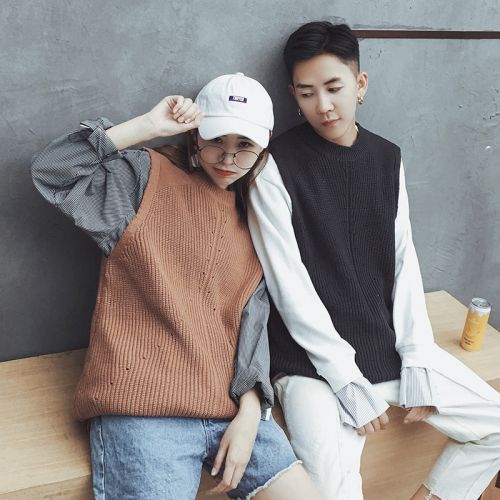 Débardeur homme Woolen gilet en coton pour automne - Ref 1597659