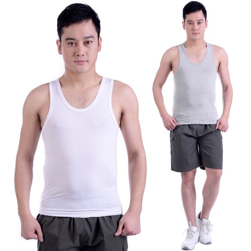 Débardeur homme maillot de corps fibres viscose rayonne polyuréthane élastique fibre spandex pour été - Ref 1597715