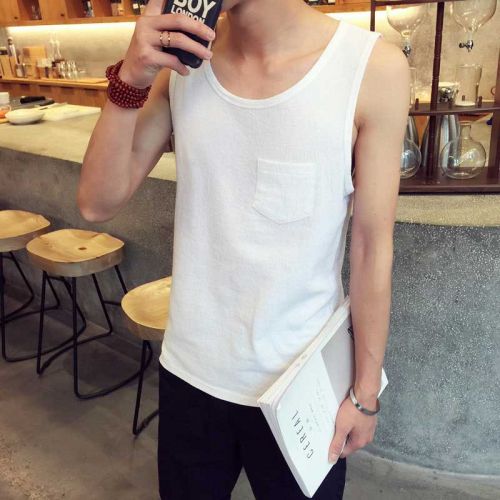 Débardeur homme maillot de corps JIEELIEE coton, fibres polyester pour été - Ref 1597734