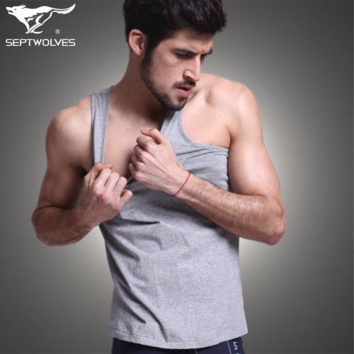 Débardeur homme maillot de corps SEPTWOLVES en coton pour été - Ref 1597806