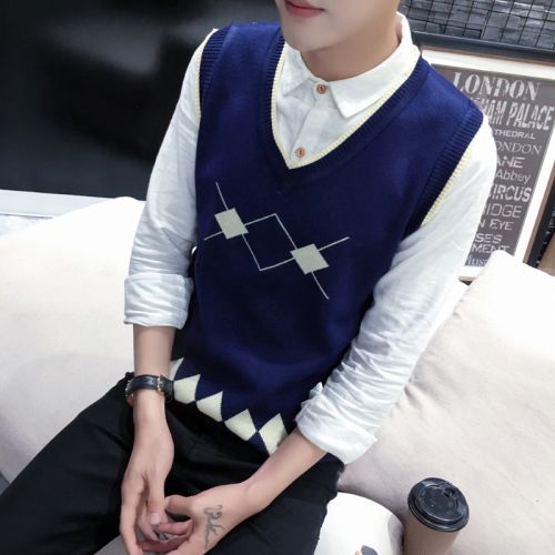 Débardeur homme Woolen gilet ARBAOJI Polyester pour automne - Ref 1597837