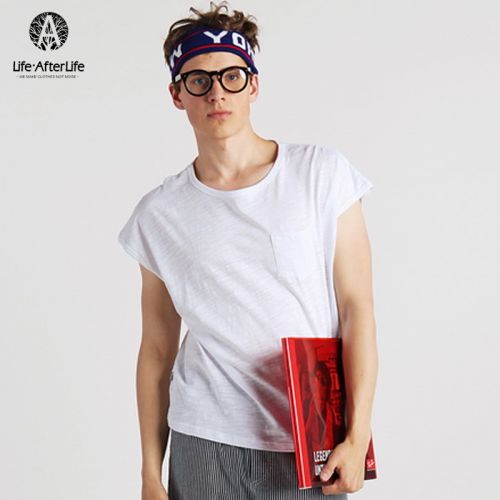 Débardeur homme maillot de corps LIFE AFTER en coton pour été - Ref 1598006