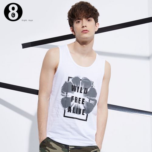 Débardeur homme maillot de corps EIGHT GUYS en coton pour été - Ref 1598022