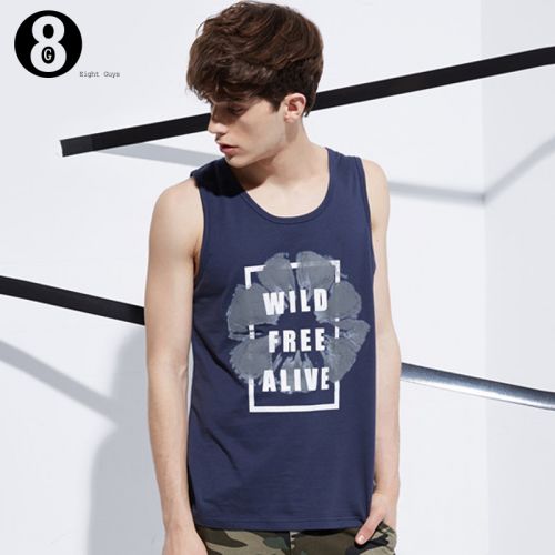 Débardeur homme maillot de corps EIGHT GUYS en coton pour été - Ref 1598026