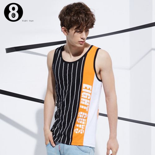 Débardeur homme maillot de corps EIGHT GUYS en coton pour été - Ref 1598029