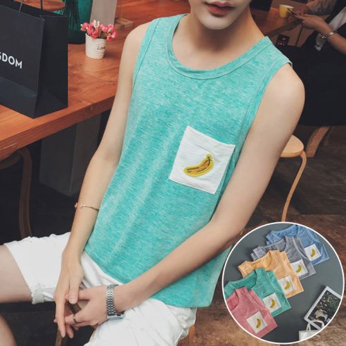 Débardeur homme maillot de corps en coton ammoniac pour été - Ref 1598095