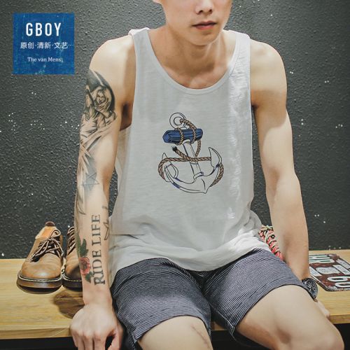 Débardeur homme maillot de corps en coton pour été - Ref 1598145