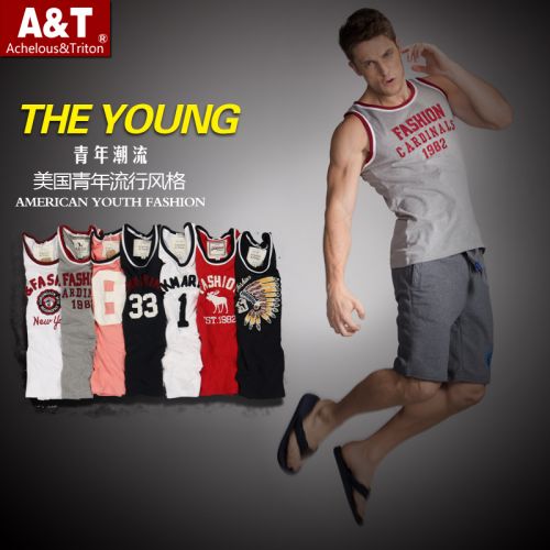 Débardeur homme maillot de corps ACHELOUSTRITON en coton pour été - Ref 1598246