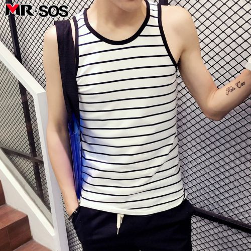 Débardeur homme maillot de corps MRSOS Coton fibre élastique polyuréthane spandex pour été - Ref 1598248