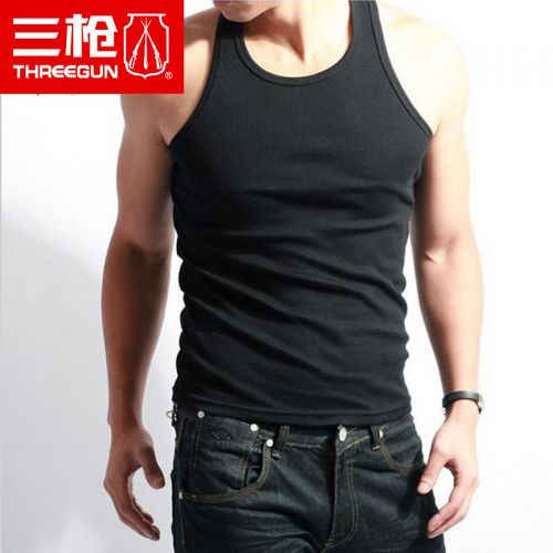 Débardeur homme maillot de corps THREEGUN en coton pour été - Ref 1598267