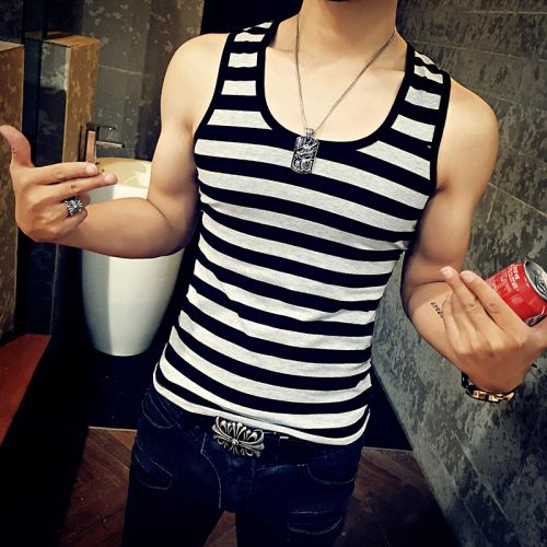 Débardeur homme maillot de corps en rayonne pour été - Ref 1598286