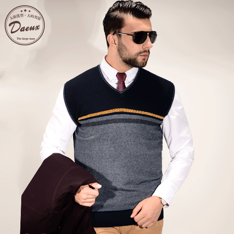 Débardeur homme Woolen gilet en laine pour hiver - Ref 1598378