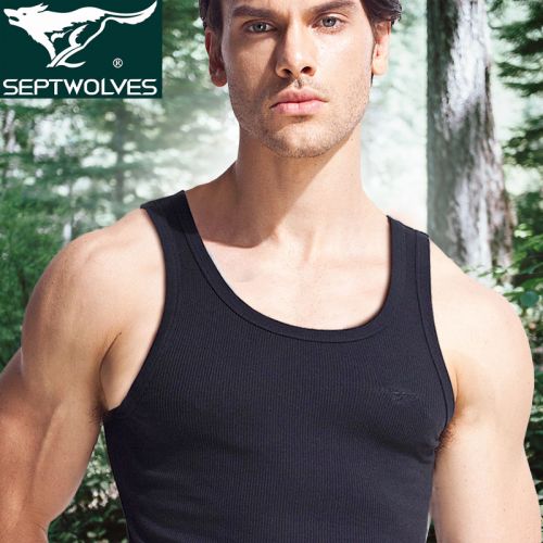 Débardeur homme maillot de corps SEPTWOLVES en coton pour été - Ref 1598413