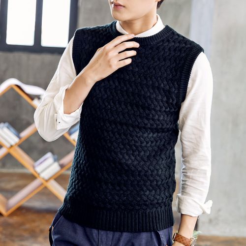 Débardeur homme Woolen gilet en acrylique pour automne - Ref 1598459