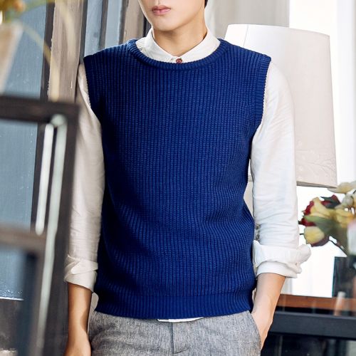 Débardeur homme Woolen gilet en acrylique pour automne - Ref 1598462