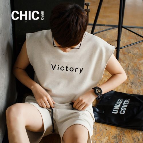 Débardeur homme maillot de corps CHICERRO en coton pour été - Ref 1598548