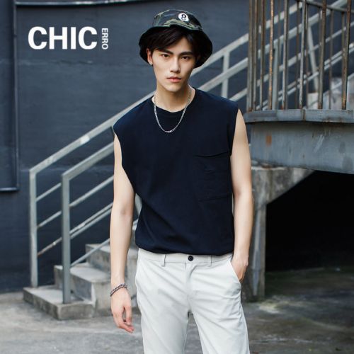 Débardeur homme maillot de corps CHICERRO en coton pour été - Ref 1598549