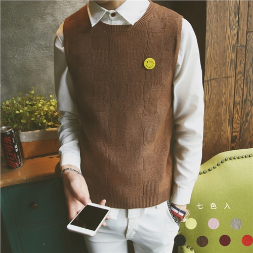 Débardeur homme Woolen gilet pour automne - Ref 1598562