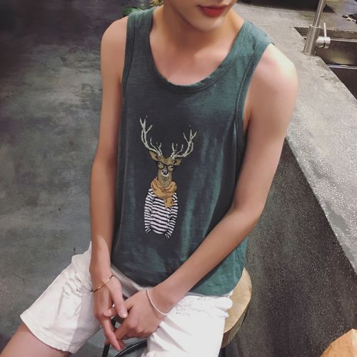 Débardeur homme maillot de corps en coton pour été - Ref 1598571