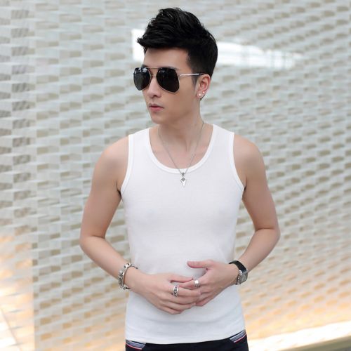 Débardeur homme maillot de corps Coton fibre polyester polyuréthane élastique spandex pour été - Ref 1598603