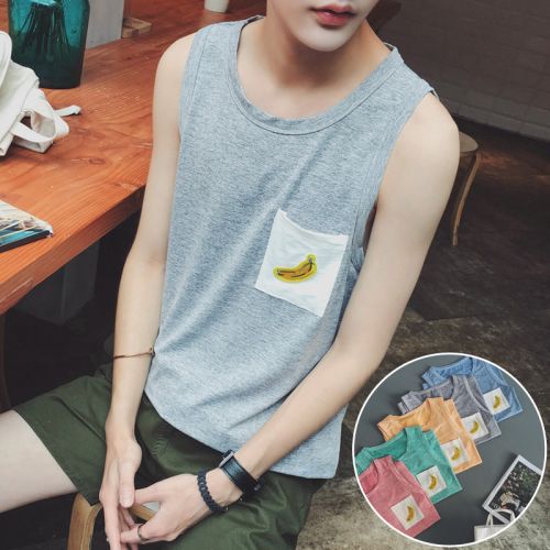 Débardeur homme maillot de corps en coton ammoniac pour été - Ref 1598730